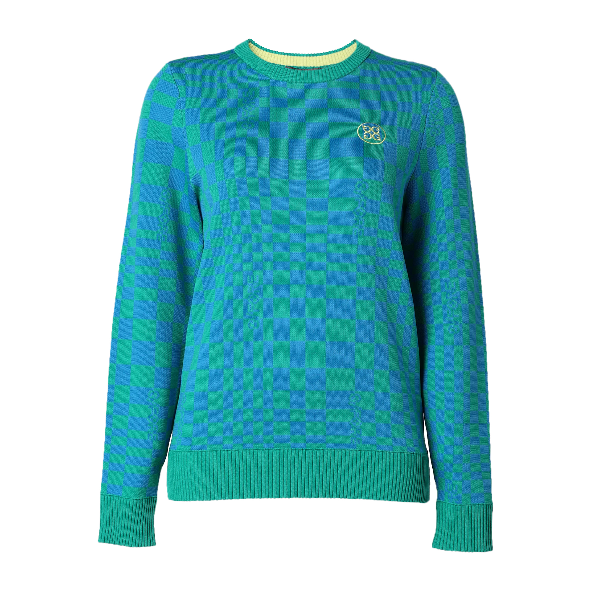 WOMENS CHECKERD JQ KNIT クルーネックプルオーバーニット / G/FORE