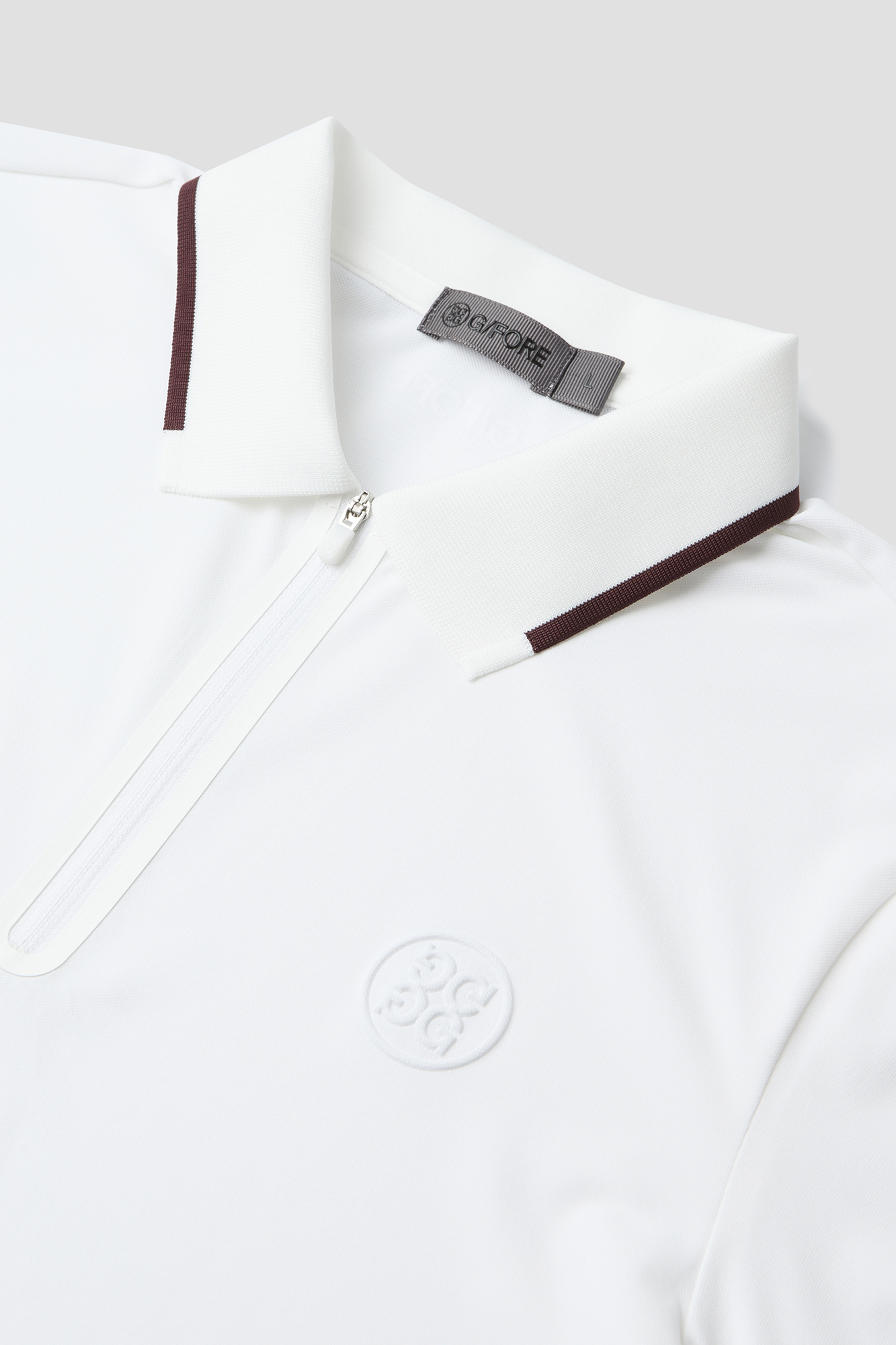 G/FORE 半袖　ハーフジップ　ポロシャツ　ホワイト　サイズ36 ハーフジップアップポロTシャツ / G/FORE（ジーフォア）の半袖T