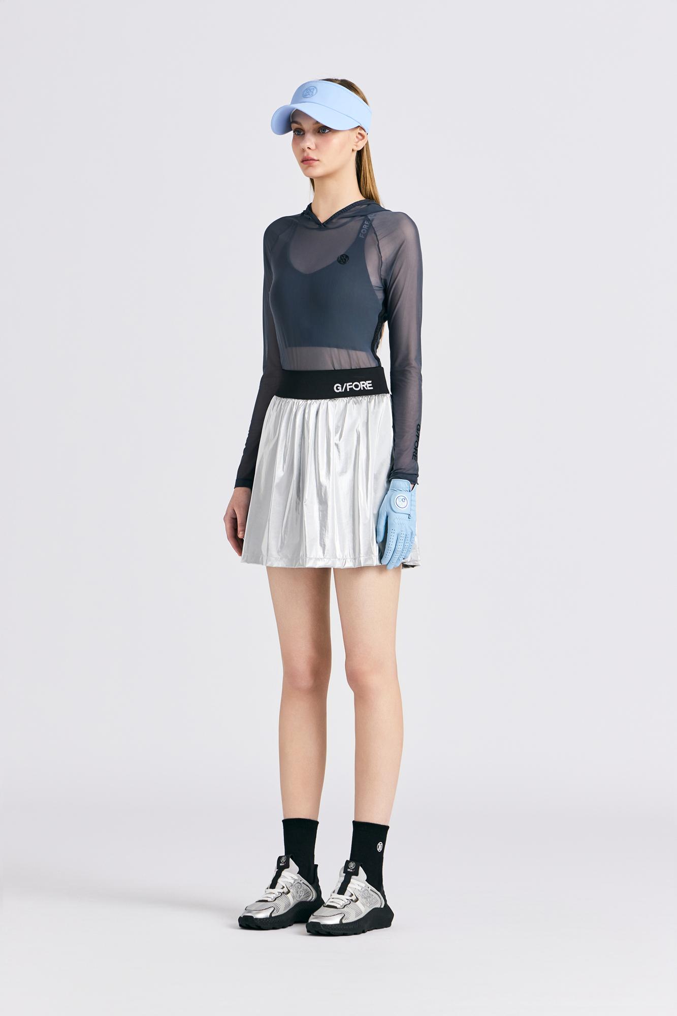 G/FORE ホワイト プリーツスカート　Ｌ　インナー付き G/FORE ホワイト プリーツスカート L インナー付き