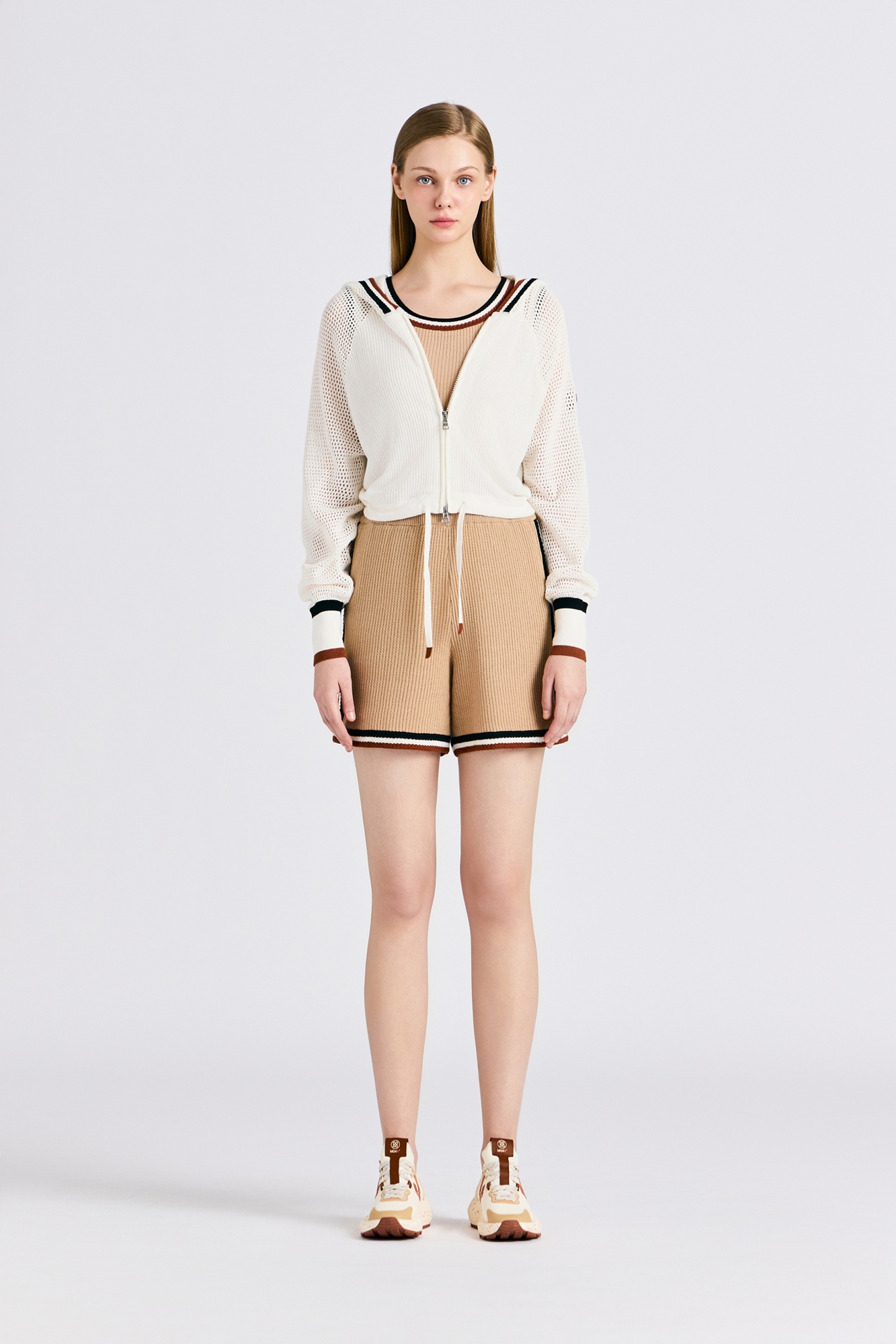 ジーフォア G/FORE ゴルフ ウェア トップス 長袖 カーディガン女 メッシュフードカーディガン / G/FORE（ジーフォア）のセーター通販