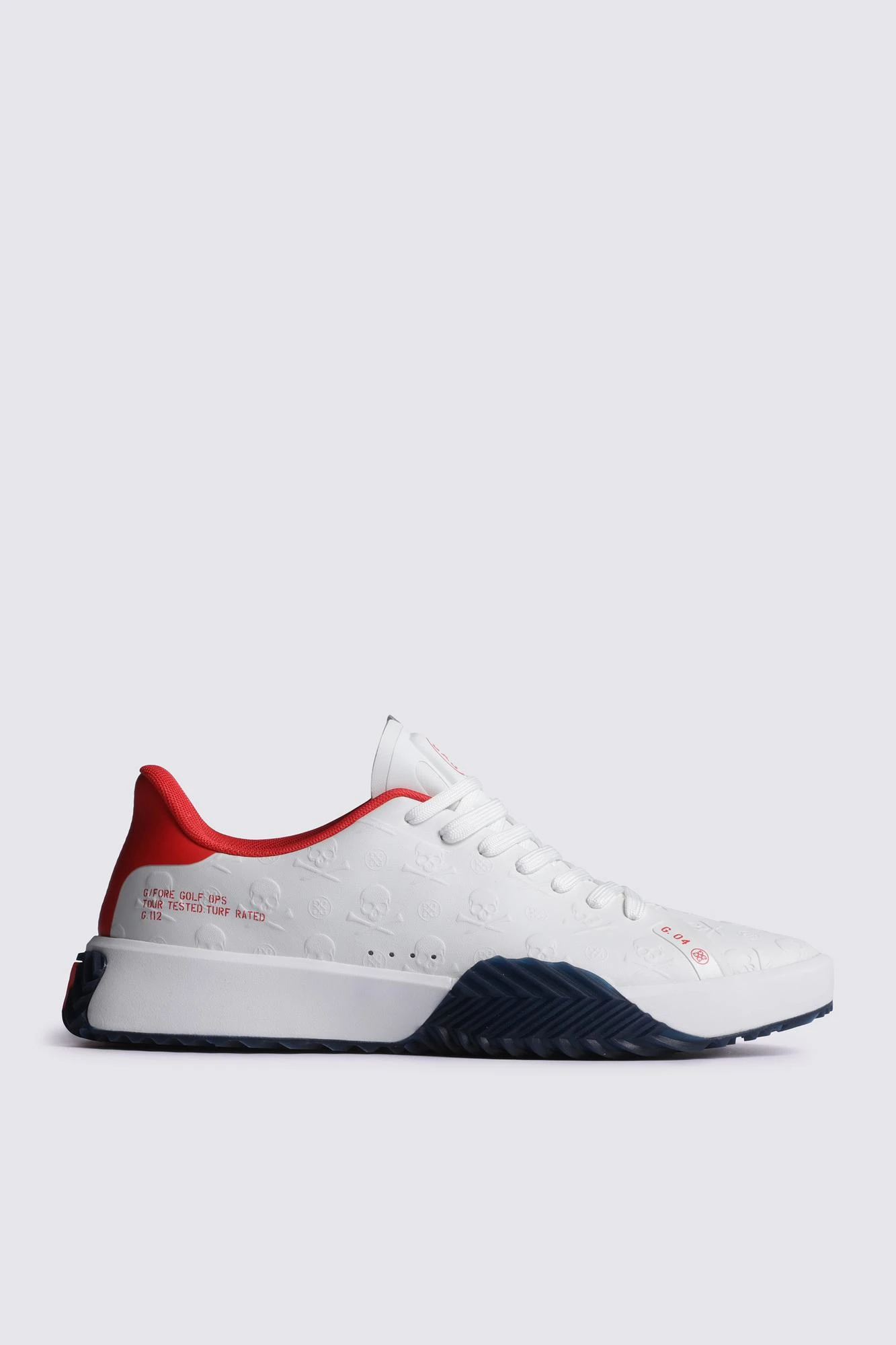 G/FOREメンズシューズG.112　ホワイト×ネイビー　27㎝ Men's white and navy blue golf shoes G/Fore G.112 | S'portofino