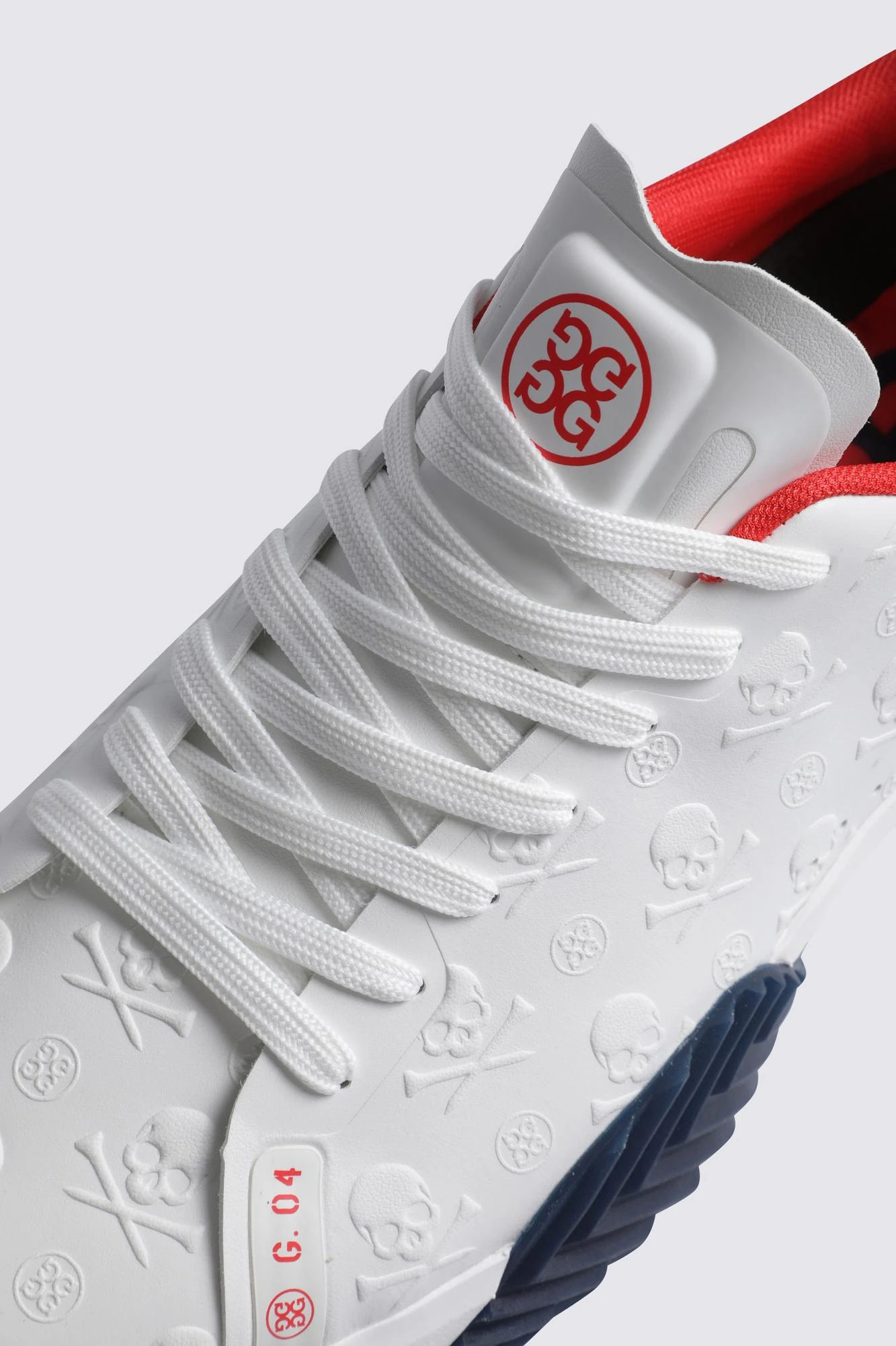 G/FOREメンズシューズG.112　ホワイト×ネイビー　27㎝ Men's white and navy blue golf shoes G/Fore G.112 | S'portofino